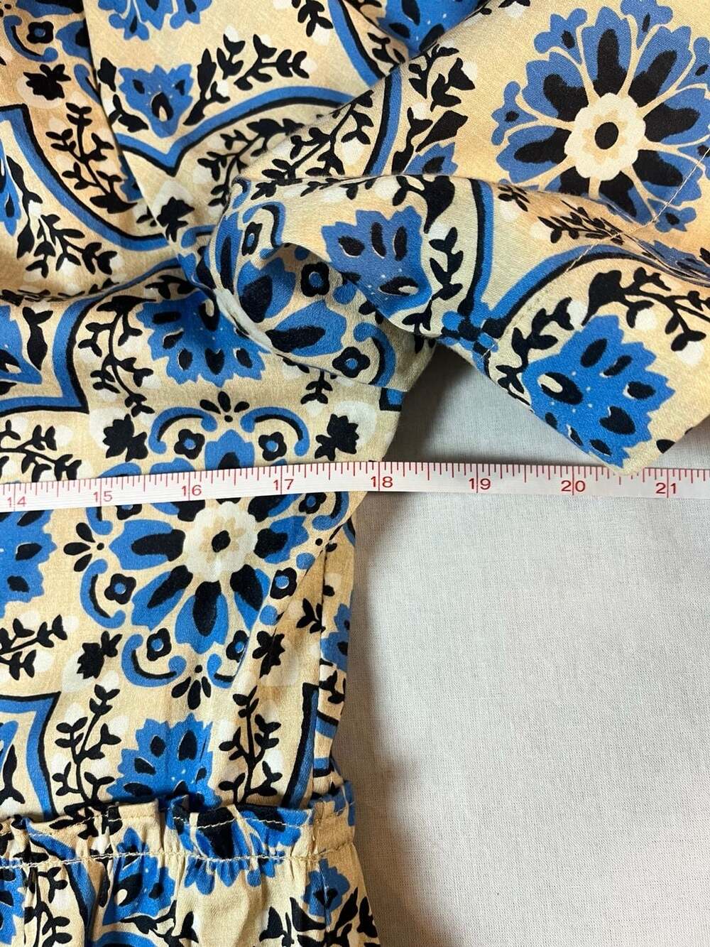 Tuckernuck Blue and White Medallion Print Ruffle Crawford Dress - Picture 6 of 8